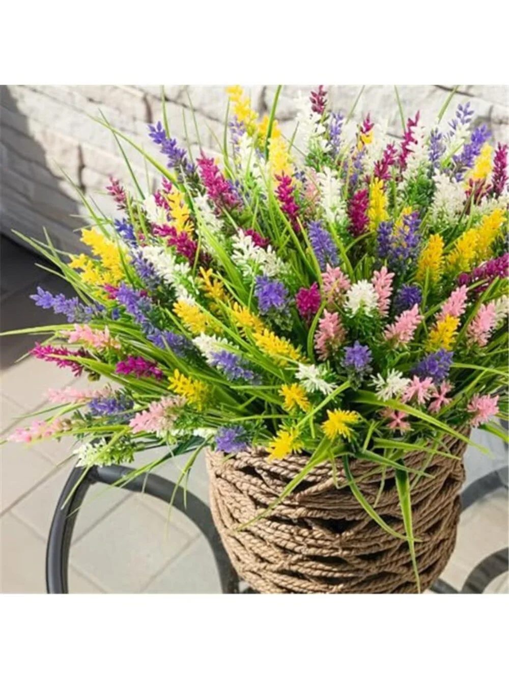 10 Bundle Fake Monkey Grass Flowers Outdoor Indoor Patio Pot Planter Decor